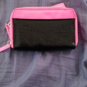 Pink and black wallets